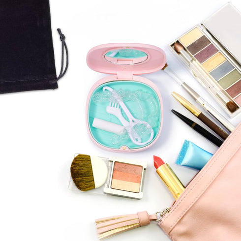 2 Pack Retainer Case with Vent Holes, Mirrors,Compatible with Invisalign,Night Guards,and Mouth Guards Case - Includes Storage Bag,Slim Aligner Re...