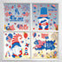 9 Sheets 4th of July Window Clings Owl Stickers Independence Day Window Stickers American Flag Stars Stripes Double-Sided Patriotic Window Decals ...