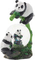 Elanze Designs Panda Bear Family China Magical Whimsical Tabletop Dresser Nightstand Figurine Miniature 45MM Sturdy Polyresin Glitter Water Snow G...