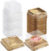 50 Set Gold bottom Clear cover plastic mini cake box,muffin box,moon cake box,mung bean cake snow Mei Niang box...