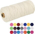 Macrame Cotton Cord, 2/3/4/5/6mm Natural Cotton Cord Perfect Macrame Supplies for Macrame Plant Hangers DIY Crafts (Natural White, 3mm*109Yards)...