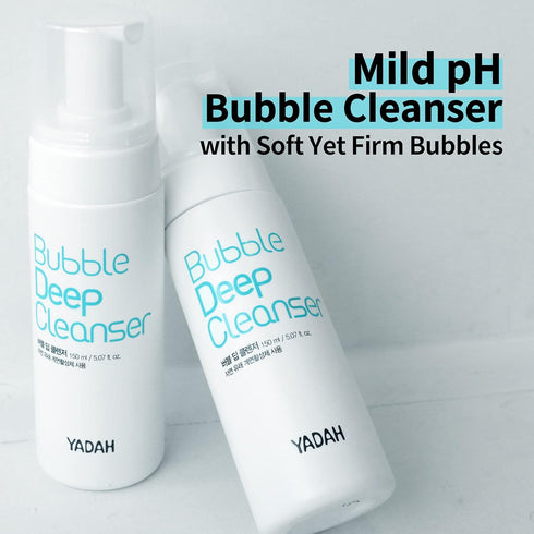 YADAH Bubble Deep Cleanser (5.07fl oz) - Vegan Foaming Cleanser, Soothing, Moisturizing, Clear Impurities. Korean Skin Care. Cactus, Orange Peel....