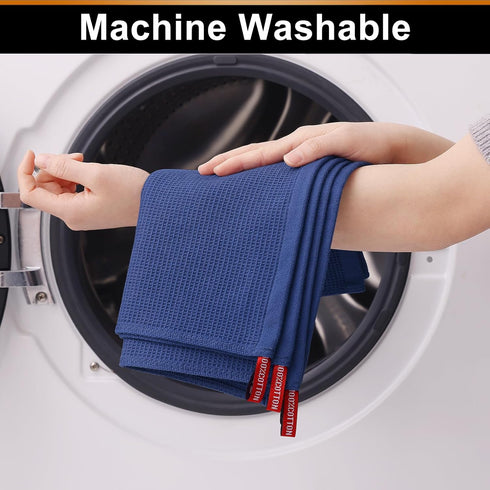 Homaxy 100% Cotton Dish Cloths - Waffle Weave Soft and Absorbent Dish Towels - 6 Pack Quick Dry Dish Rags - 12 x 12 Inches Dishcloths for Kitchen ...