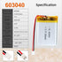 3.7V 650mAh 603040 Lipo battery Rechargeable Lithium Polymer ion Battery Pack with PH2.0mm JST Connector...