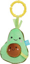 Manhattan Toy Mini-Apple Farm Avacado Baby Travel Toy with Rattle, Chime, Crinkle Fabric & Teether Clip-on Attachment...