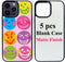 JUSTRY 5 Sets Sublimation Blanks Phone Case Bulk Covers Compatible with Apple iPhone 15 Pro Max, 6.7-Inch (2023), 2 in 1 2D Soft Rubber DIY Custom...