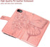 for iPhone SE 2022/SE 2020 Case,for iPhone 6/6S/7/8 Wallet Case,Butterfly Floral Embossed,Wrist Strap,Card Holder Slots,Stand Leather Protective F...