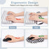 Mouse Pad Wrist Support Keyboard Wrist Rest, Ergonomic Mouse Pad with Non-Slip Base for Computer Office Home+Cup Coasters, Easy Typing & Pain Reli...
