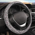 Black and White Leopard Print Auto Car Pink Butterfly Steering Wheel Cover Universal 15 Inch Neoprene Interior Decor Protection Accessories...