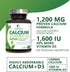 Calcium 1200 mg Plus Vitamin D3, Bone Health & Immune Support - Nature's Calcium Supplement with Extra Strength Vitamin D for Extra Strength Carbo...