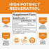 Resveratrol 1800mg Per Serving - Potent Antioxidants for Immune Support - Extra Strength Trans-Resveratrol Supplement Supports Healthy Aging & Hea...