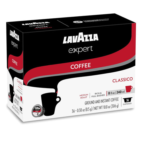 Lavazza Expert Classico Coffee Capsules, Medium Roast, Arabica and Robusta Blend, Compatible with Lavazza Classy Plus Machine (36 Capsules)...