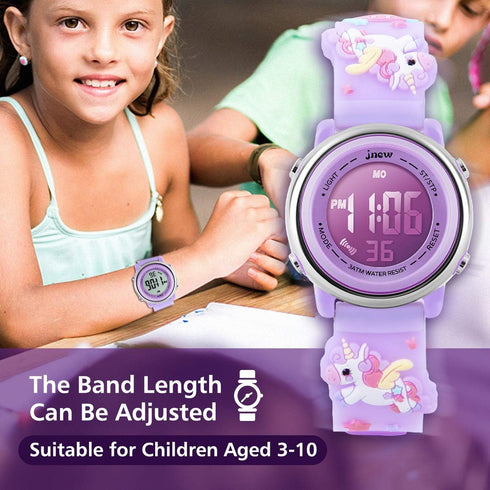 L LAVAREDO Kids Watches Girl Watches Ages 3-12 Sports Waterproof 3D Cute Cartoon Digital 7 Color Lights Wrist Watch for Kids...