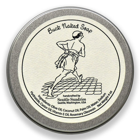 Fragrance-Free Bar Soap - 1 (4oz) Gentle Unscented Bar Soap Natural for Sensitive Skin in a Low Waste Travel Tin - Simple, All Natural Body Soap f...