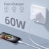 60W USB C to C Fast Charging Cable High Power Fast Charger Cord Compatible with 15 iPhone Series, 4FT Cable Daily Charging for Home Office...
