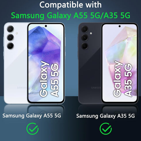 Samsung Galaxy A35 5G|A55 5G Case,A55 5G/A35 5G Case with Screen Protector,Magnetic Military Shockproof Rugged Heavy Duty Protection Slim Clear Co...