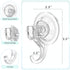VIS'V Suction Cup Hooks, Small Shower Suction Hooks, Heavy Duty, Removable and Reusable, Clear, 4 Pcs...