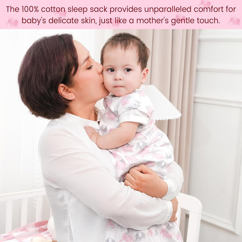 PHF 100% Cotton Baby Sleep Sack, 0-6 Months Baby Wearable Blanket, 2-Way Zipper Infant Sleeping Sack for Baby Boys Girls, 2 Pack Comfy Small Size ...