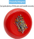 Hilltian Magnetic Pin Cushion with 100 Plastic Head Pins, Magnetic Pins Holder for Sewing Quilting (Red)...