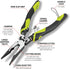 Performance Tool W86507 8-1/2" Multifunction Long Nose Pliers...