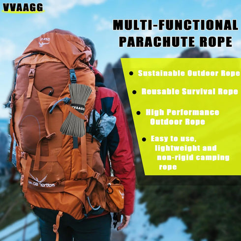 Climbing Utility Cord 100FT, 4mm Utility Heavy Duty 12 Strand Nylon Climbing Camping Rope, Tent Rope, Clothsline Rope, Marine Weatherproof Rope...