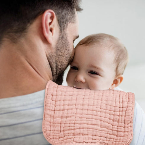 Looxii Muslin Burp Cloths 100% Cotton Muslin Cloths Large 20''x10'' Extra Soft and Absorbent 6 Pack Baby Burping Cloth for Boys and Girls Shell Pi...