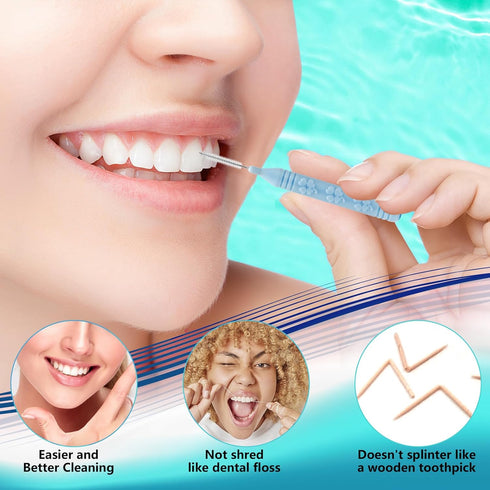 Slim Interdental Brushes, Orthodontic Brushes for Braces, Oral Dental Hygiene Flosser Cleaning Tool for Deep Cleaner 0.7-0.8mm Medium/Large Gaps 3...