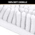 H.VERSAILTEX Pure White Bath Mat Bathroom Rug Bath Rugs for Bathroom Non Slip Bath Mats Extra Thick Chenille Rug 17" x 24" Absorbent Soft Shaggy W...