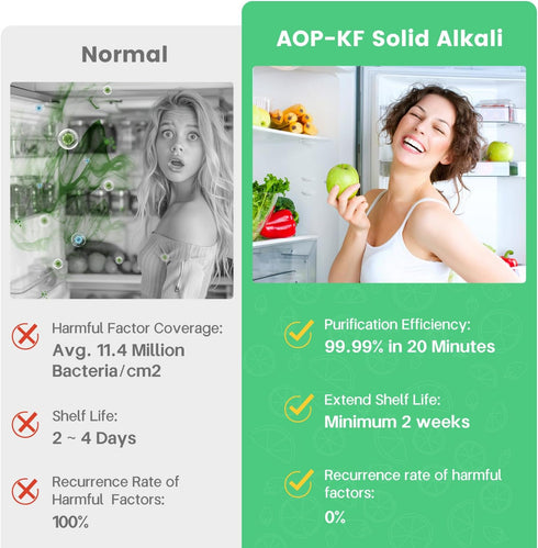 Fridge Deodorizer, 20-Minute Efficient Refrigerator Deodorizer Odor Eliminator, 12x Extended Freshness, More Effective Than CH-CUT and Baking Soda...