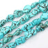 HAAMIIQII 10-15mm Freeform Irregular Blue Turquoise Beads Loose Gemstone Beads for Jewelry Making Strand 15 Inch (22-30pcs)...