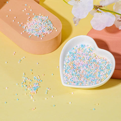 6500Pcs 2mm Frosted Pastel Glass Seed Beads 12/0 Rondelle Crystal Pony Beads Bulk for Crafts DIY Friendship Bracelets Earring Beading Jewelry Maki...