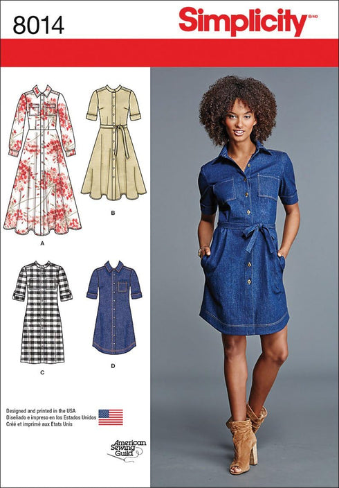 Simplicity 8014 Women's Shirt Dress Sewing Patterns, Sizes 16-24...