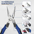 9" Needle Nose Pliers 6-in-1 Heavy Duty Cr-V Steel Long Nose Pliers with Wire Cutters Crimper Stripper Winding Pinching Function-Electrical Indust...