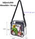 Clear Crossbody Bag Stadium Approved, Clear Messenger Shoulder Bag with Adjustable Strap for Work, Concerts, Sports Events...