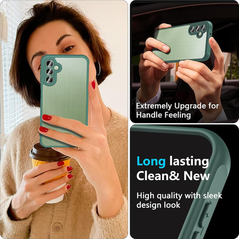 Hensinple Case for Samsung Galaxy A14 5G Phone Case with Glass Screen Protector,360 Full-Body Shockproof Heavy Duty Bumper Protective Case for Sam...