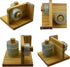 Enyuwlcm Wood Desktop Tape Dispenser for Office Multifunction Tape Dispenser with Tape Holder Attach Non-slip Mat 1 Pack...