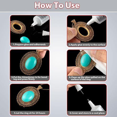 Jewelry Glue for Metal and Stone: 110ML 3.7fl.oz Bead Glue for Jewelry Making Jewelry Glue for Stones Super Adhesive Rhinestones Metal Crafts Diam...