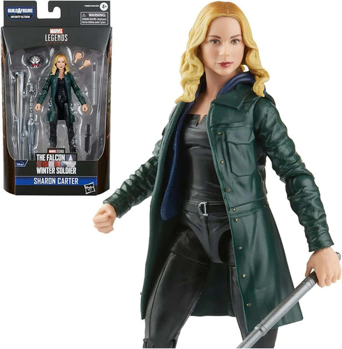Marvel Legends Series Sharon Carter 6-Inch Action Figure, Disney+ Series, MCU, Includes 4 Accessories & 2 Build-A-Figure Parts...