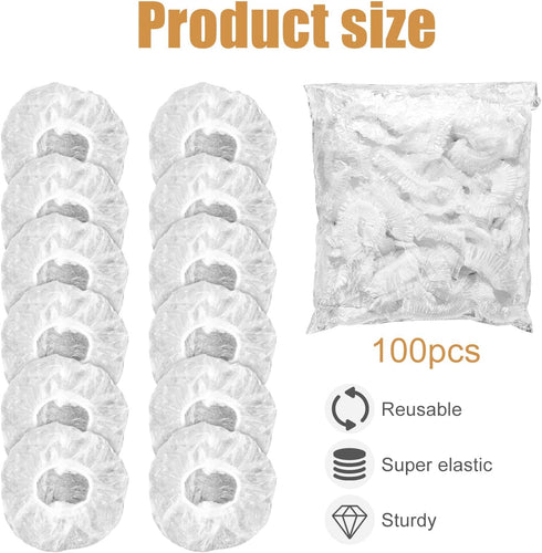 100pcs Bread Dough Proofing Cover, Plastic Bread Proofing Basket Cover Reusable Elastic Round Bread Proofing Bowl Liner for Sourdough Proofing Bre...