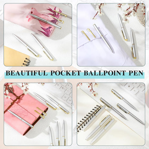 Teling 72 Pcs Small Ballpoint Pen Mini Pens Bulk 4 Inch Short Small Pens Tiny Pen Ink Ballpoint Pens for Notebook Pockets Signature Notepads Schoo...
