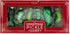 DEMDACO Pickle Festive Green 4 x 2 Glass Christmas Decorative Hanging Ornaments Game...