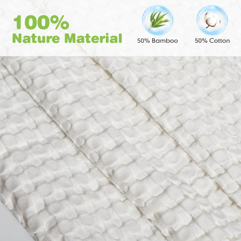 Maliton Cooling Waffle Baby Blanket for Boys Girls, Breathable Soft Cotton Baby Blankets, Neutral Nursery Swaddle Blankets, Lightweight Throw Blan...