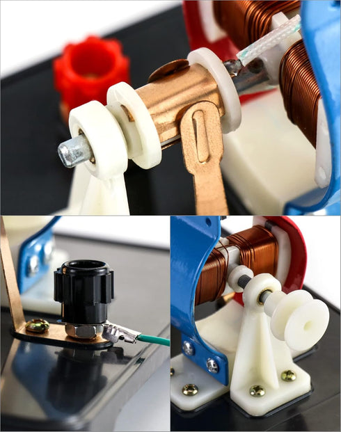 QWORK Electric Motor DC Motors Model, DIY Simple Project Assemble Kit DC 9V 12V for School Students Labs Physics Science Educational...
