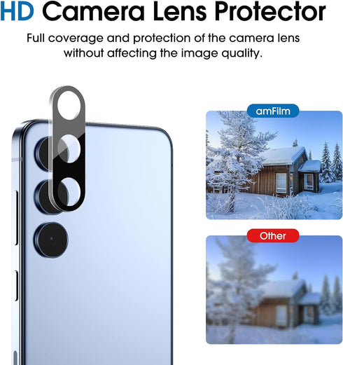 amFilm 2+2 Pack Auto-Alignment for Samsung Galaxy S24+/S24 Plus 6.7" OneTouch Tempered Glass Privacy Screen Protector + Camera Lens Protector, 30 ...