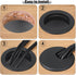 12 Pack 2 Inch Black Desk Grommet Kit Wire Cable Hole Cover Organizer Plastic Cover for Office Cord Management (Black)...