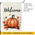 Fall Garden Flag Outdoor 12x18 double sided Courtyard Bag Garden Thanksgiving Pumpkin, Deciduous Harvest flag Welcome Holiday flag outside...