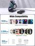 Wireless Charging Station for Apple Mag-Safe Charger, 3 in 1 Mag-Safe Charger Stand for iPhone 15 Pro Max/14/13/12, Foldable Mag-Safe Nightstand C...