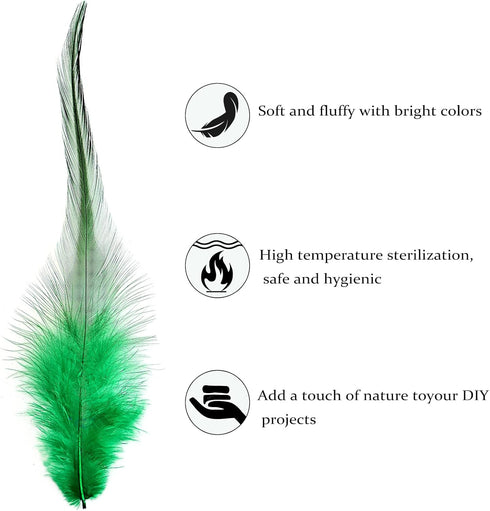 120pcs 5-7" Feathers for Crafts?Saddle Hackle Feather?Rooster Feathers Bulk for Wedding Home Party, Dream Catcher Supplies and DIY Crafts(MardiGra...