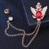 3PCS Men's Brooch Suit Pin Badge with Chains Brooch Buckle Chain Collar Lapel Pin for Men Shirt Collar Pin Chain Brooch Decoration Metal Brooch Pi...