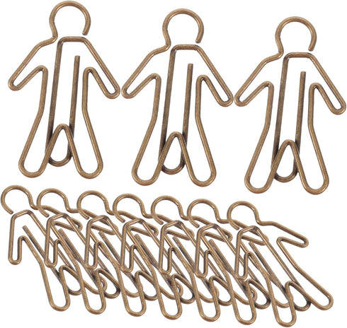 20pcs Office Paper Clip Human Shaped Paper Clips Funny Paper Clip Funny Bookmark File Paper Clips Lovely Paper Clips Christmas Bookmarks Metal Pap...